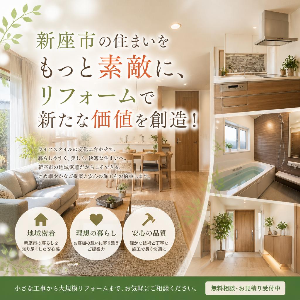 新座市の住まいをもっと素敵に、リフォームで新たな価値を創造！
