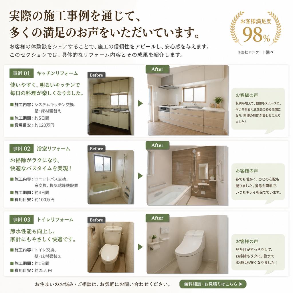 お客様の声から見る実績