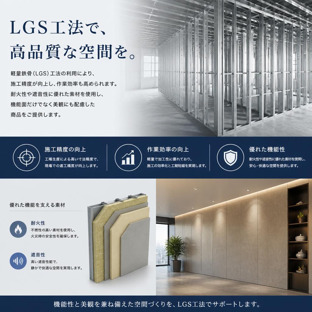 高品質なLGS工事のメリット