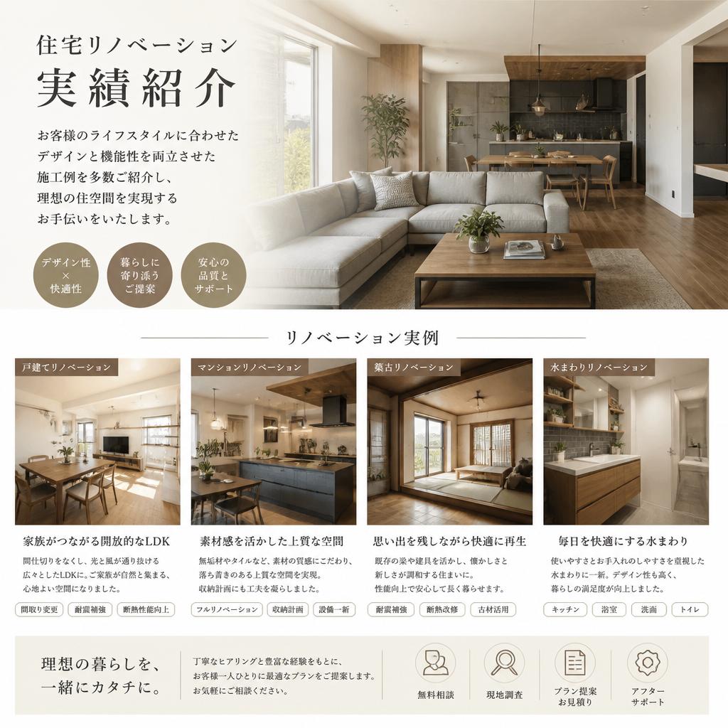 住宅リノベーションの成功事例