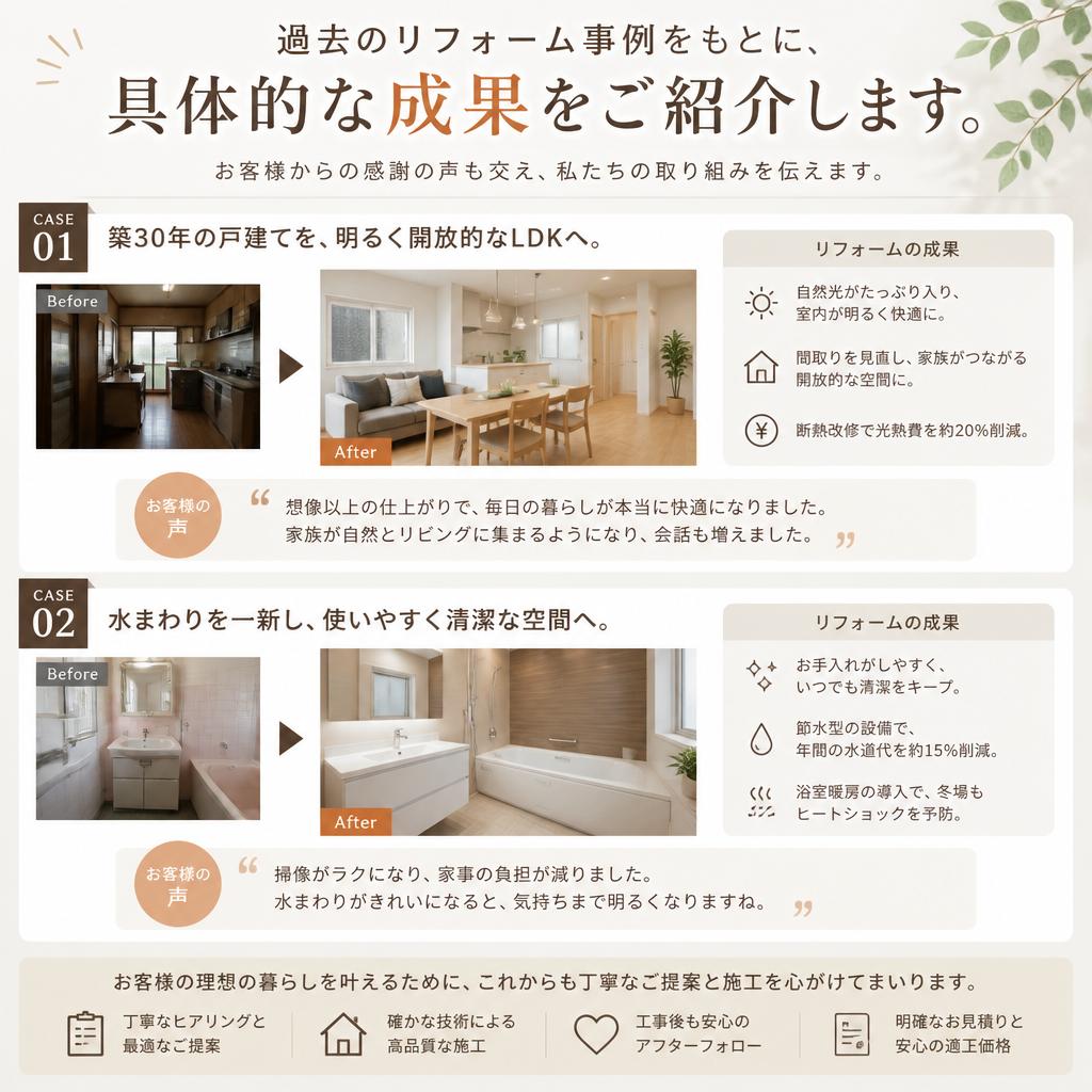 実績紹介：成功事例とお客様の声