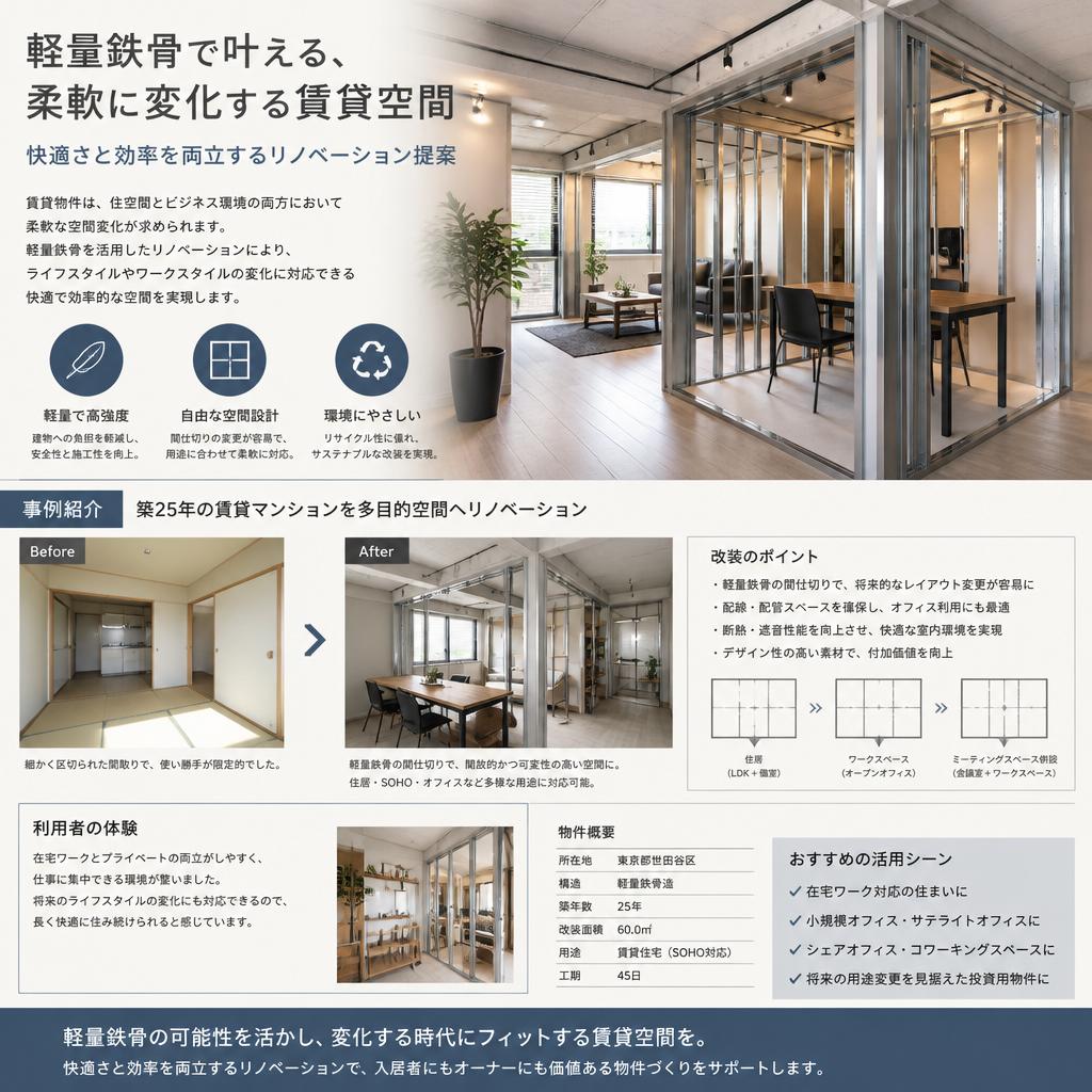 賃貸物件における軽量鉄骨の活用