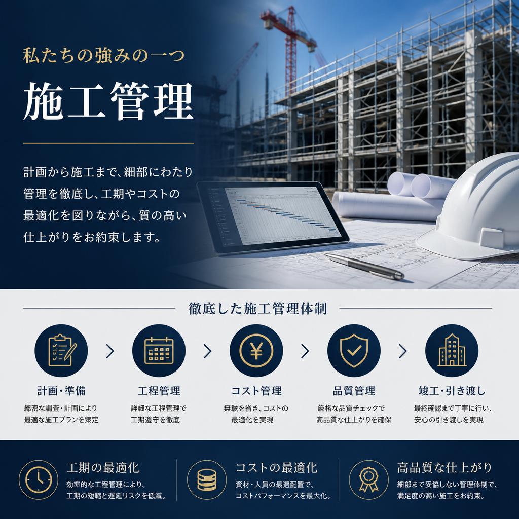 詳細な施工管理で安心を提供