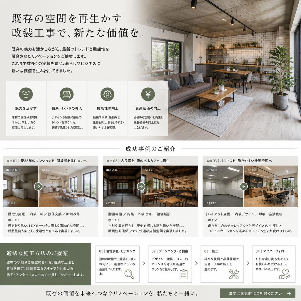 改装工事の成功事例