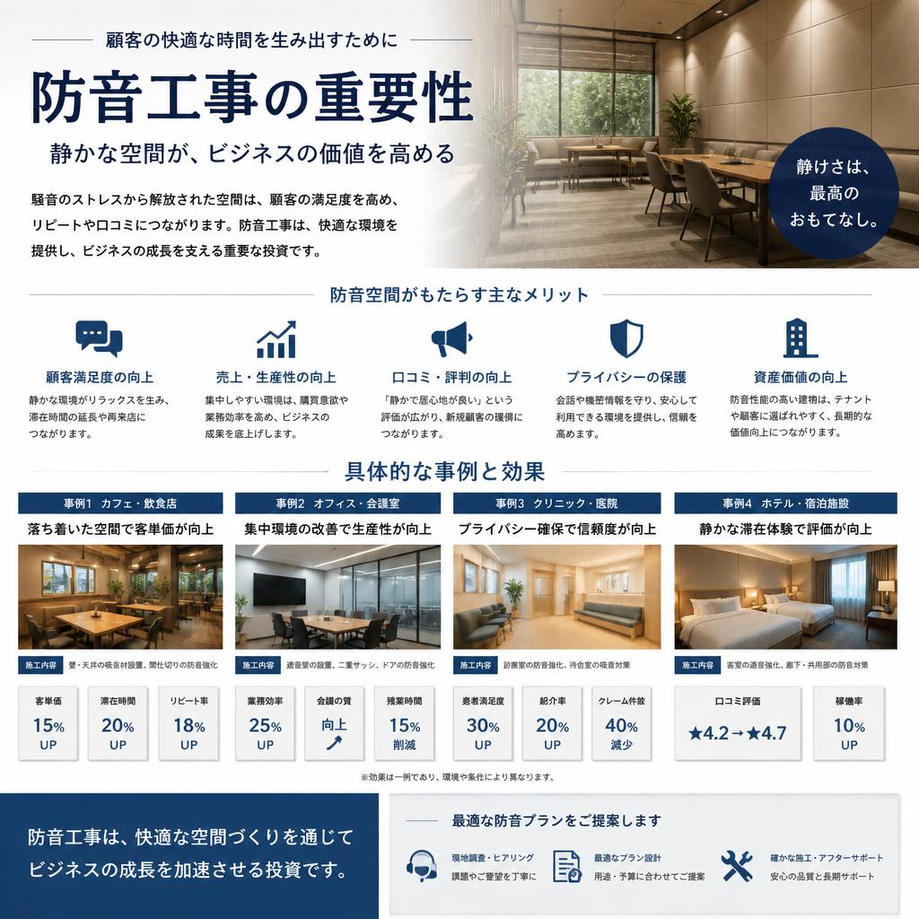 静かな空間を実現する防音工事