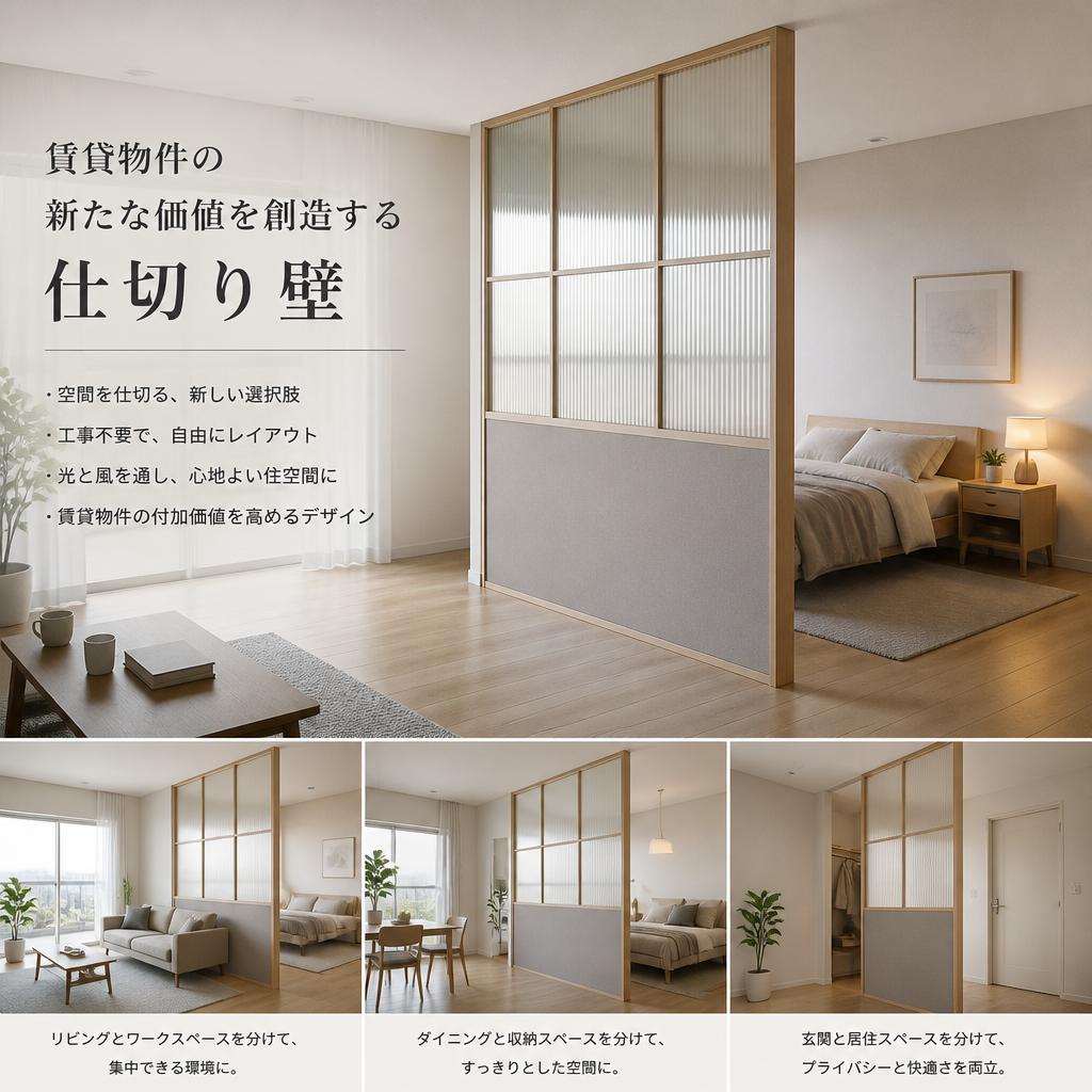 賃貸物件の新たな価値を創造する仕切り壁