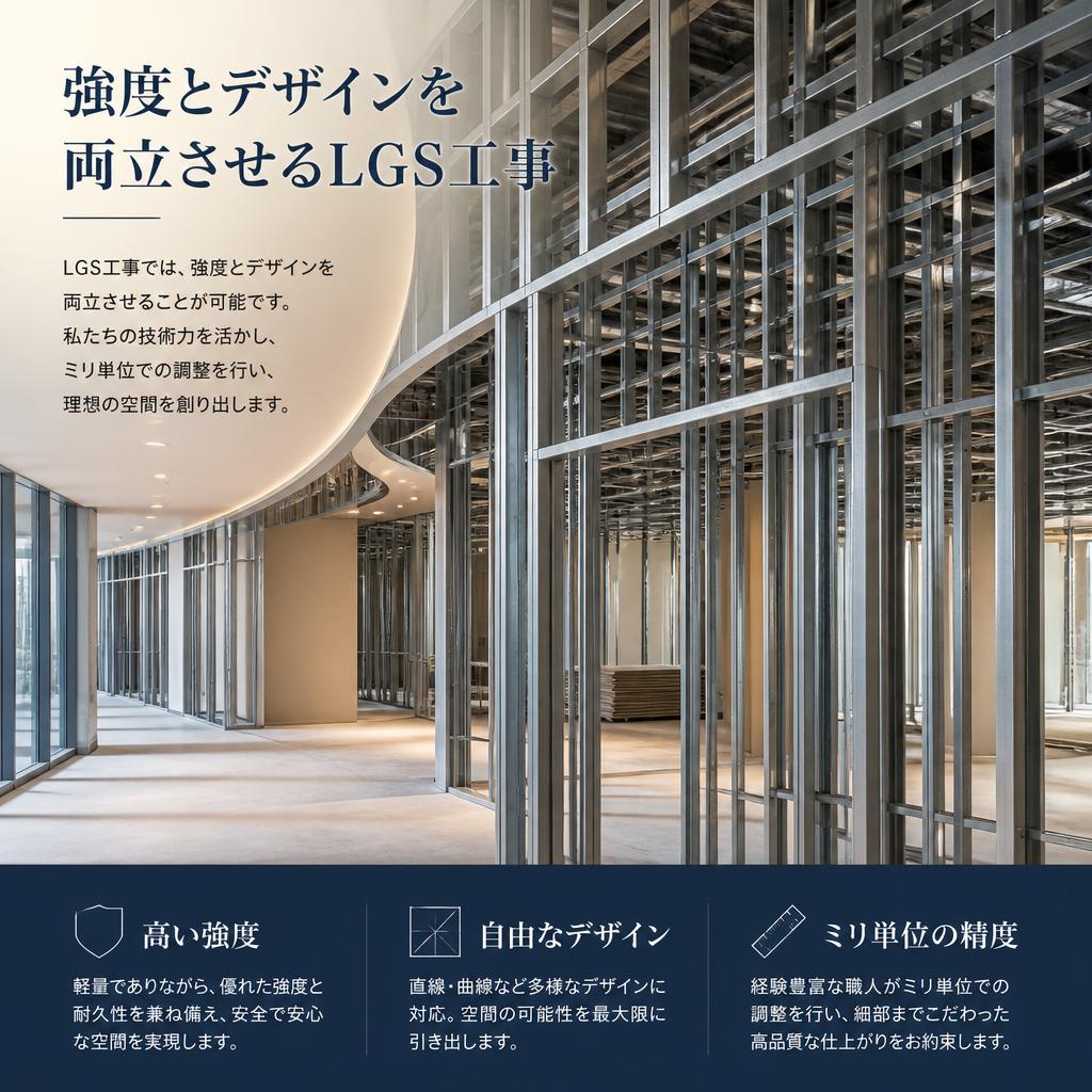 高精度なLGS工事の魅力