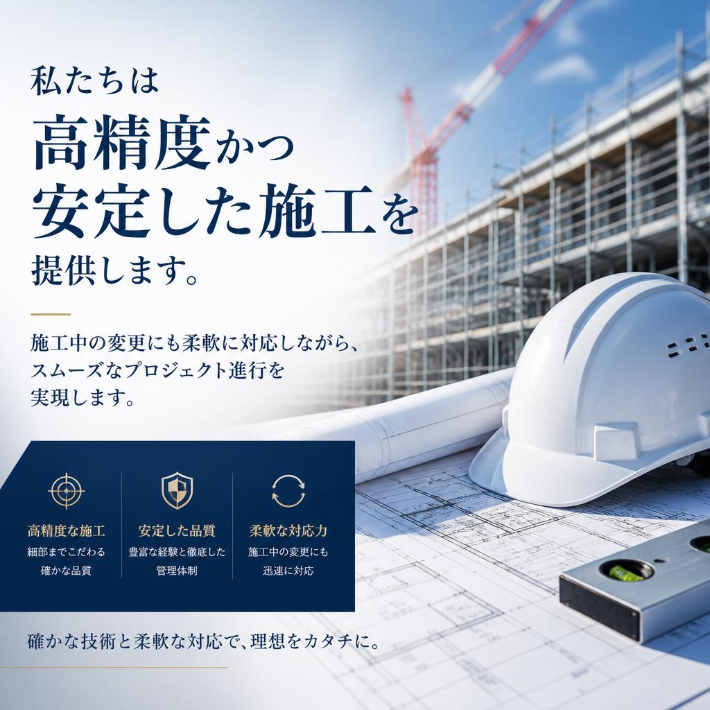 高精度な施工と柔軟なサービス