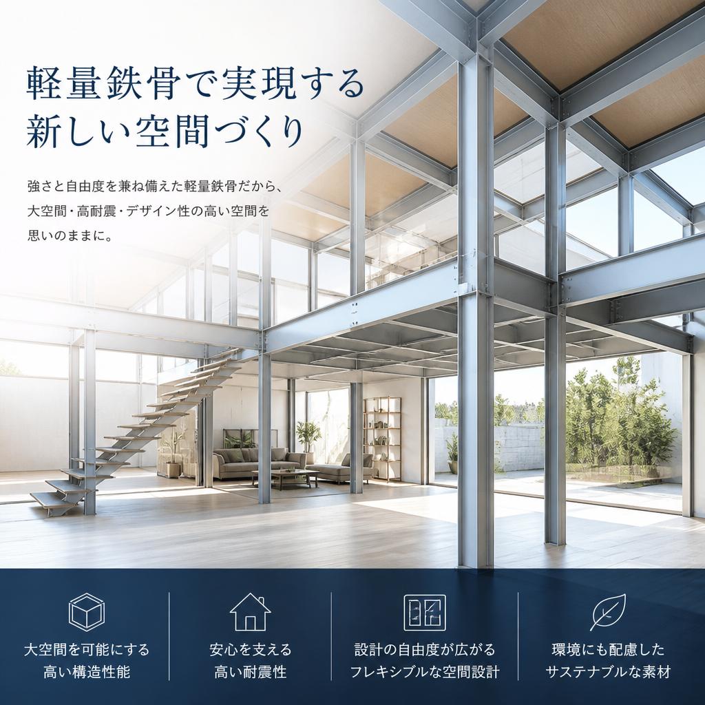 軽量鉄骨で実現する新しい空間づくり