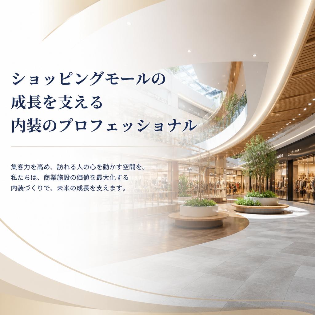 ショッピングモールの成長を支える内装のプロフェッショナル