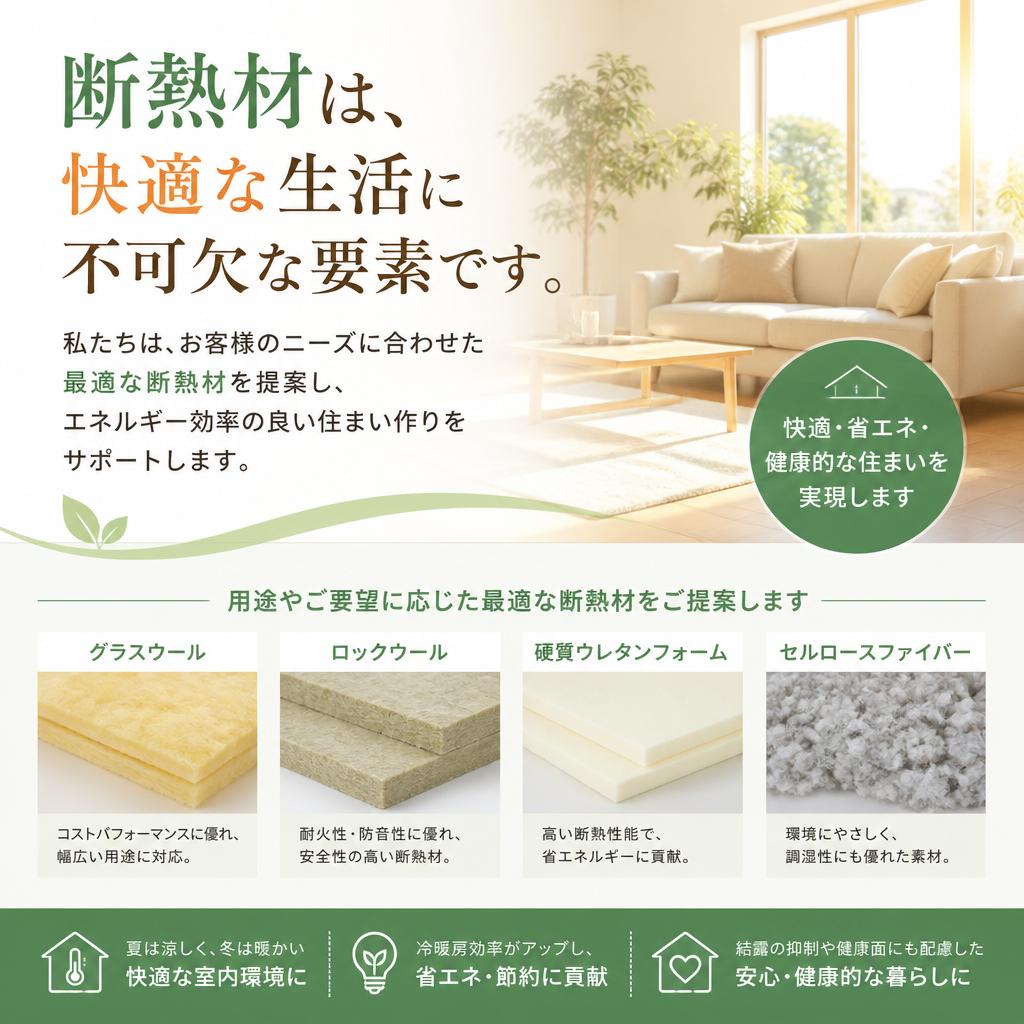 快適な暮らしへのこだわり - 断熱材の選定