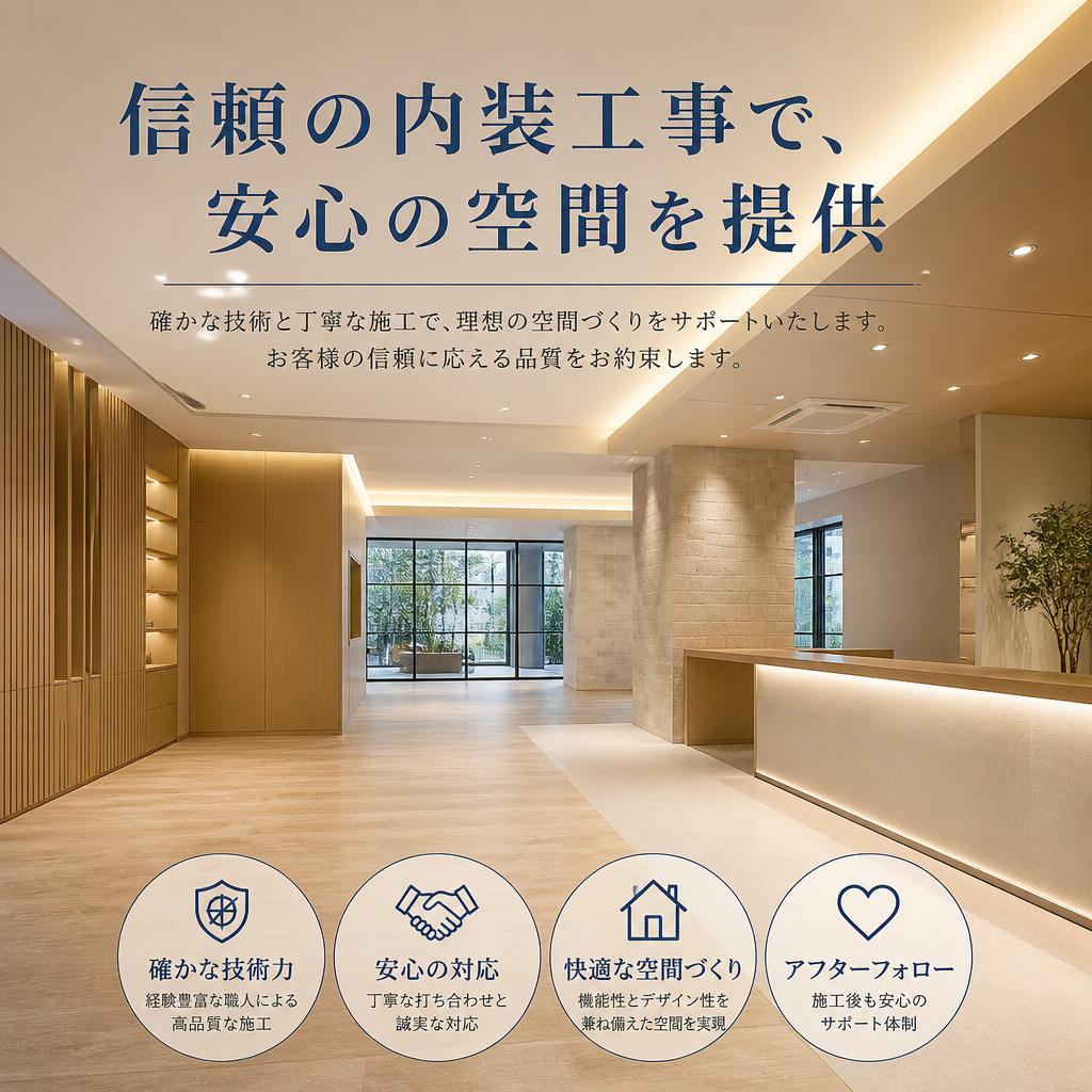 信頼の内装工事で、安心の空間を提供