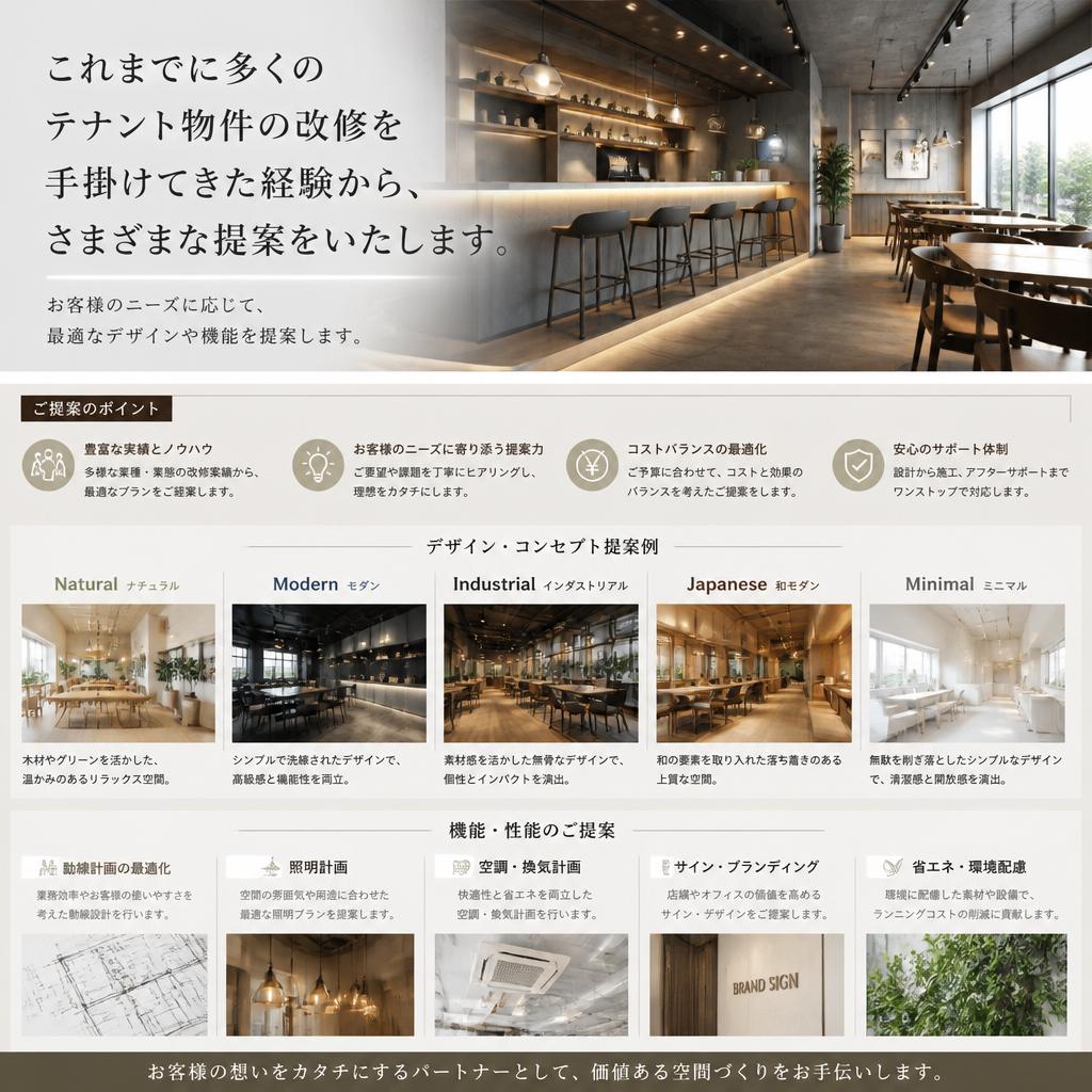 実績に基づく豊かな提案力