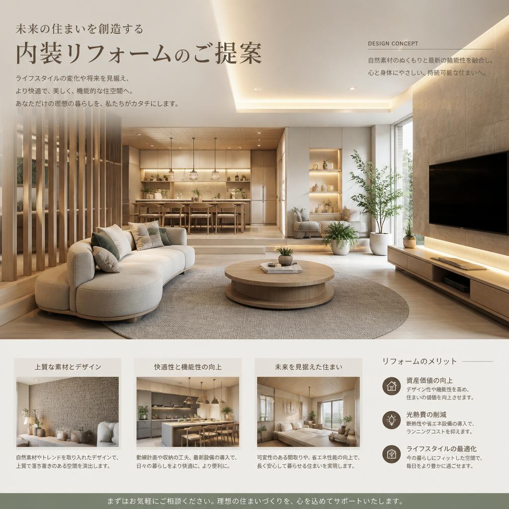 未来の住まいを創造する内装リフォームのご提案
