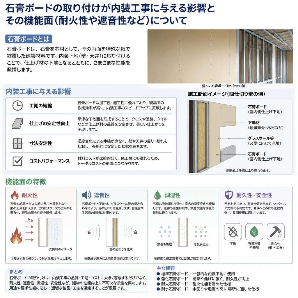 石膏ボードの役割とメリット