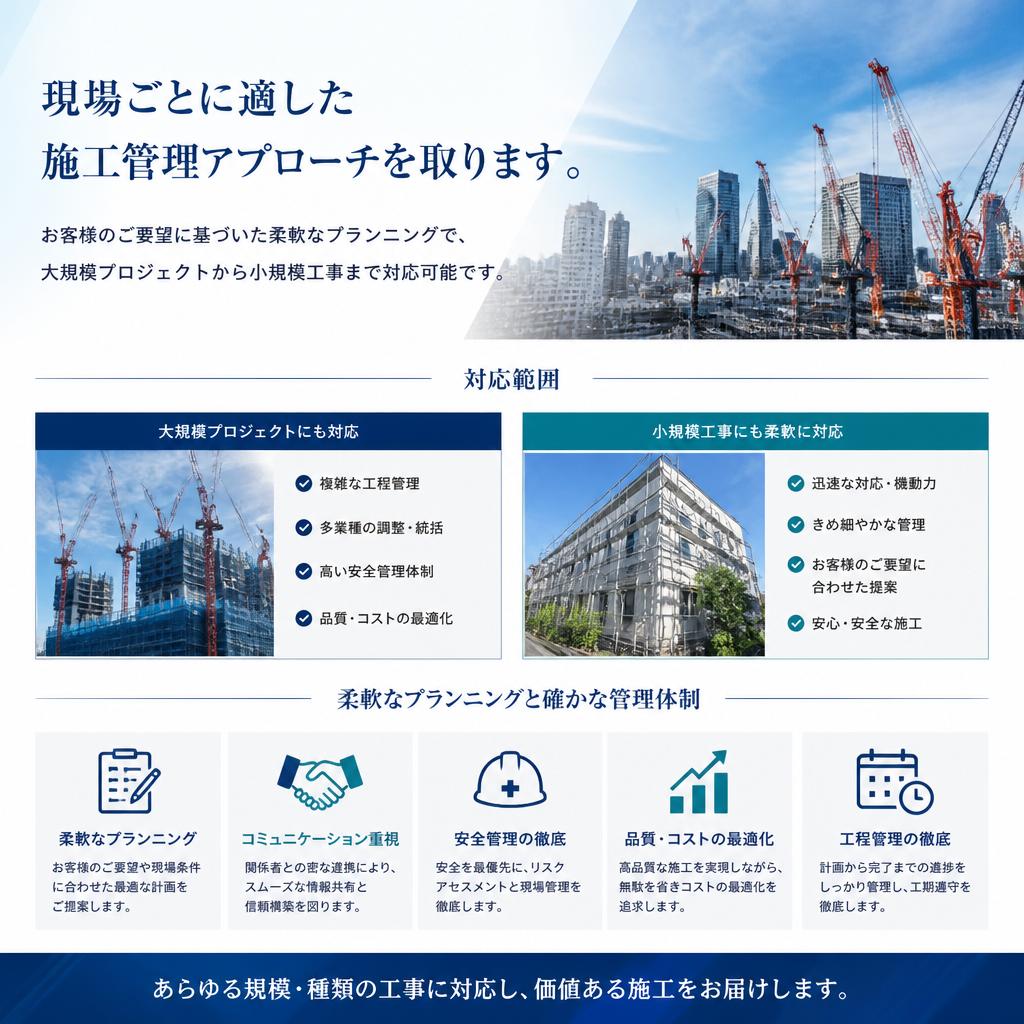 多様な施工管理のアプローチ