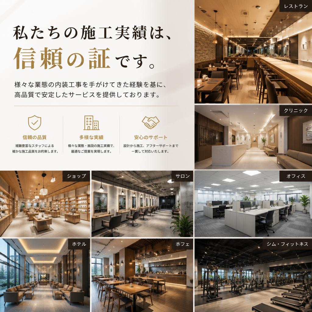 豊富な施工実績と信頼の証明