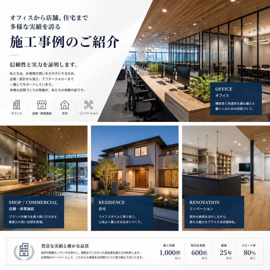 豊富な施工実績