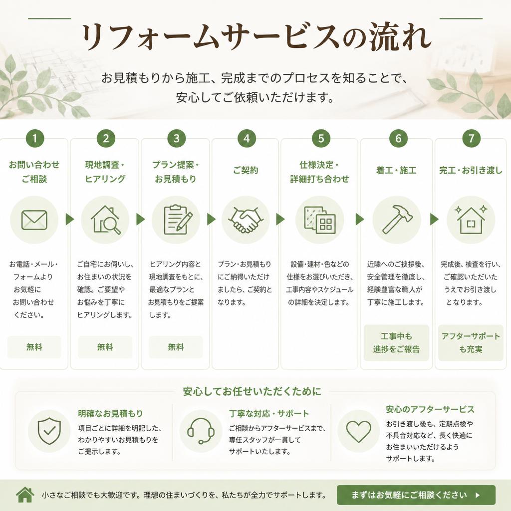 3. リフォームの流れとお手続き